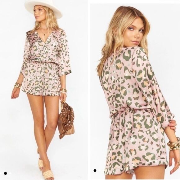 NWT Show Me Your MuMu Walker Romper in pink cheetah-X11 - Picture 3 of 6